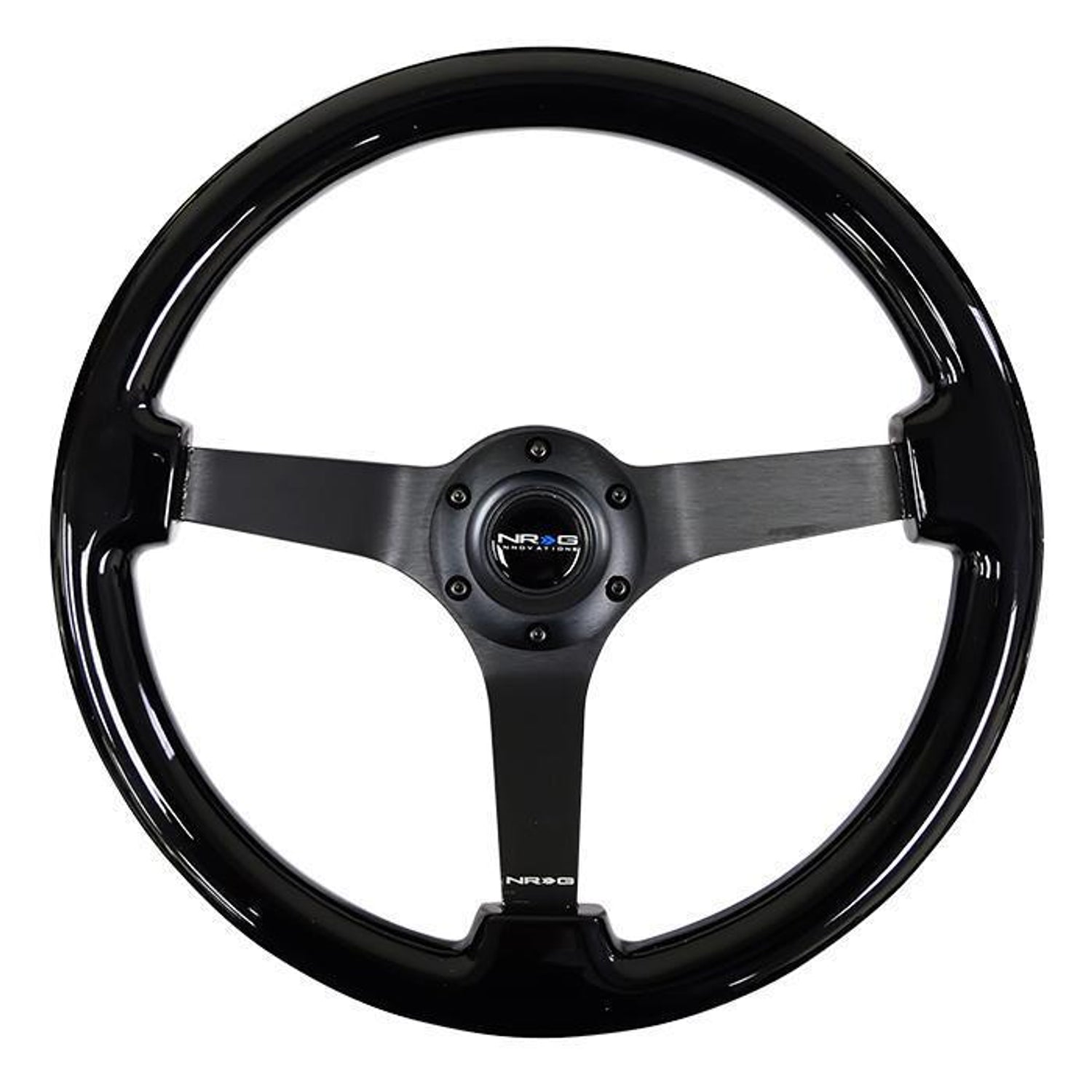 350mm Vintage Black Wood Grain Grip Steering Wheel<br>Universal