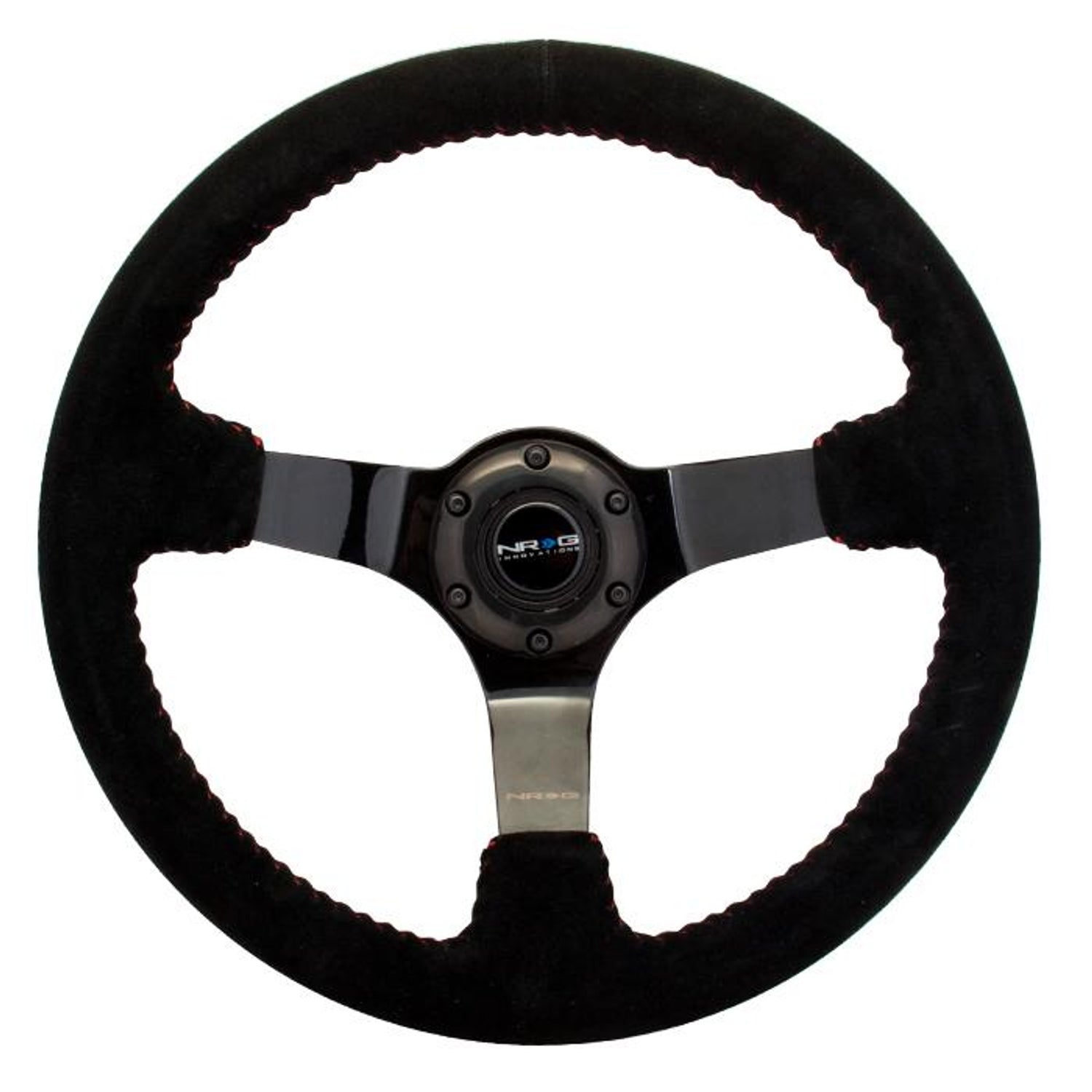 350mm 3 in. Deep Dish Suede Grip Steering Wheel<br>Universal