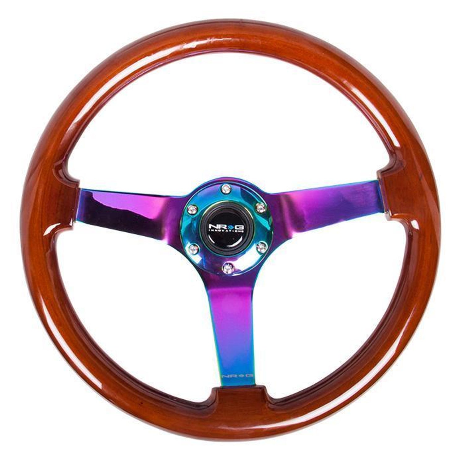 350mm Classic Dark Wood Grain Steering Wheel<br>Universal