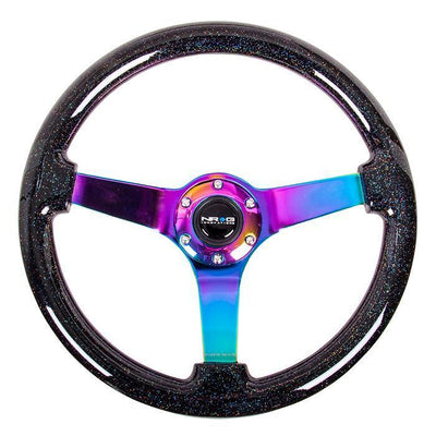 350mm Sparkle Flake Wood Grain Steering Wheel<br>Universal
