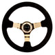 350mm 3 in. Deep Dish Suede Grip Steering Wheel<br>Universal