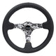 350mm 3 in. Deep Dish Leather Grip Steering Wheel<br>Universal