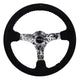 350mm 3 in. Deep Dish Suede Grip Steering Wheel<br>Universal