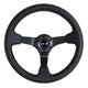 350mm 3 in. Deep Dish Leather Grip Steering Wheel<br>Universal