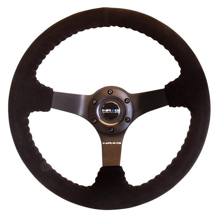350mm 3 in. Deep Dish Suede Grip Steering Wheel<br>Universal