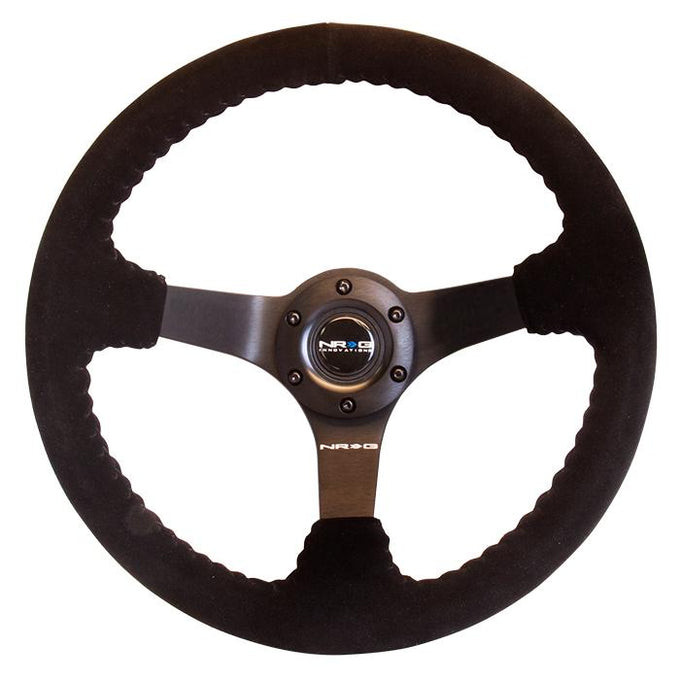 350mm 3 in. Deep Dish Suede Grip Steering Wheel<br>Universal