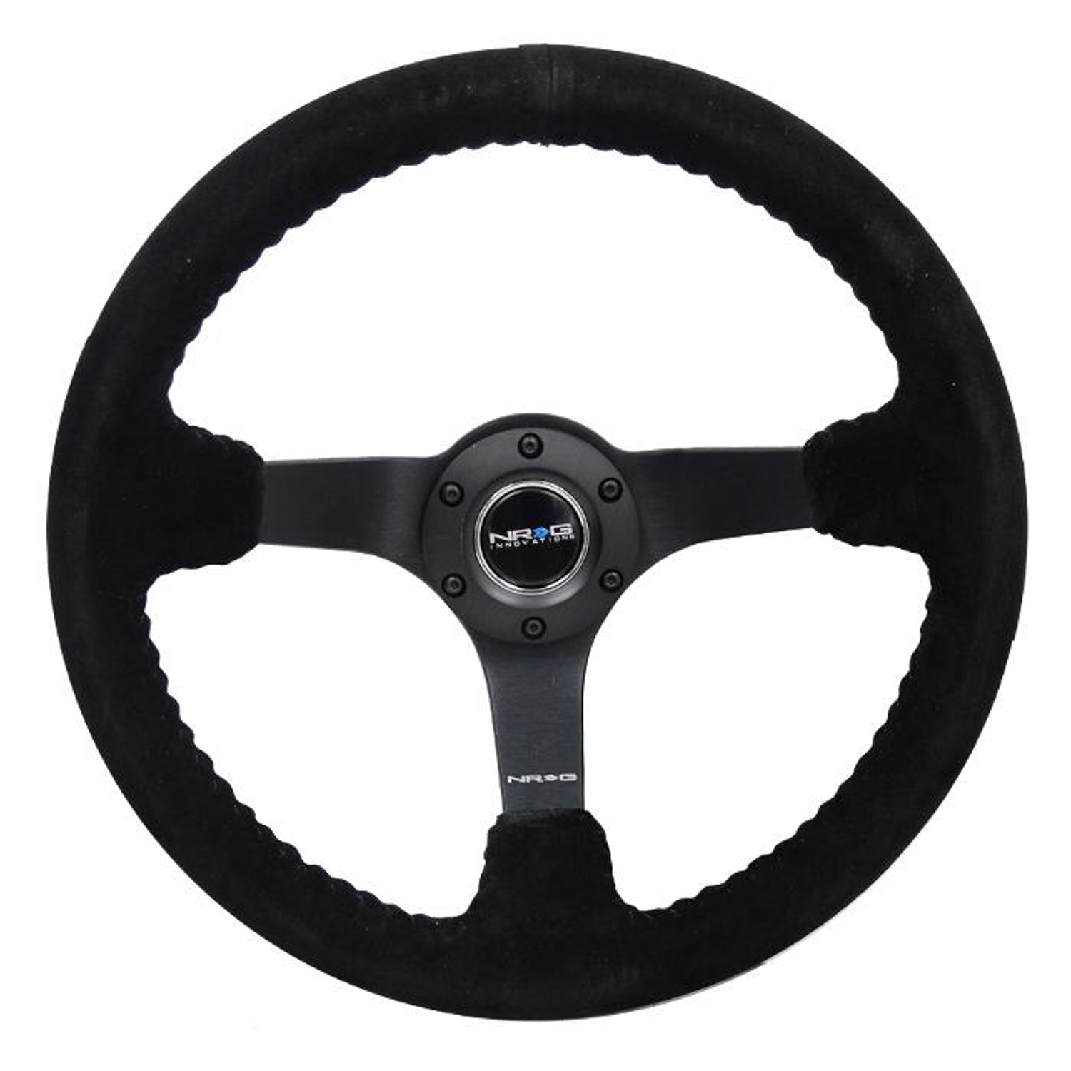 350mm 3 in. Deep Dish Suede Grip Steering Wheel<br>Universal
