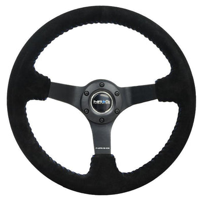 350mm 3 in. Deep Dish Suede Grip Steering Wheel<br>Universal