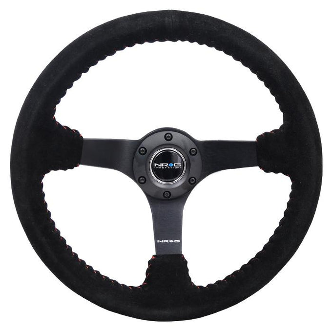 350mm 3 in. Deep Dish Suede Grip Steering Wheel<br>Universal