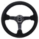 350mm 3 in. Deep Dish Suede Grip Steering Wheel<br>Universal