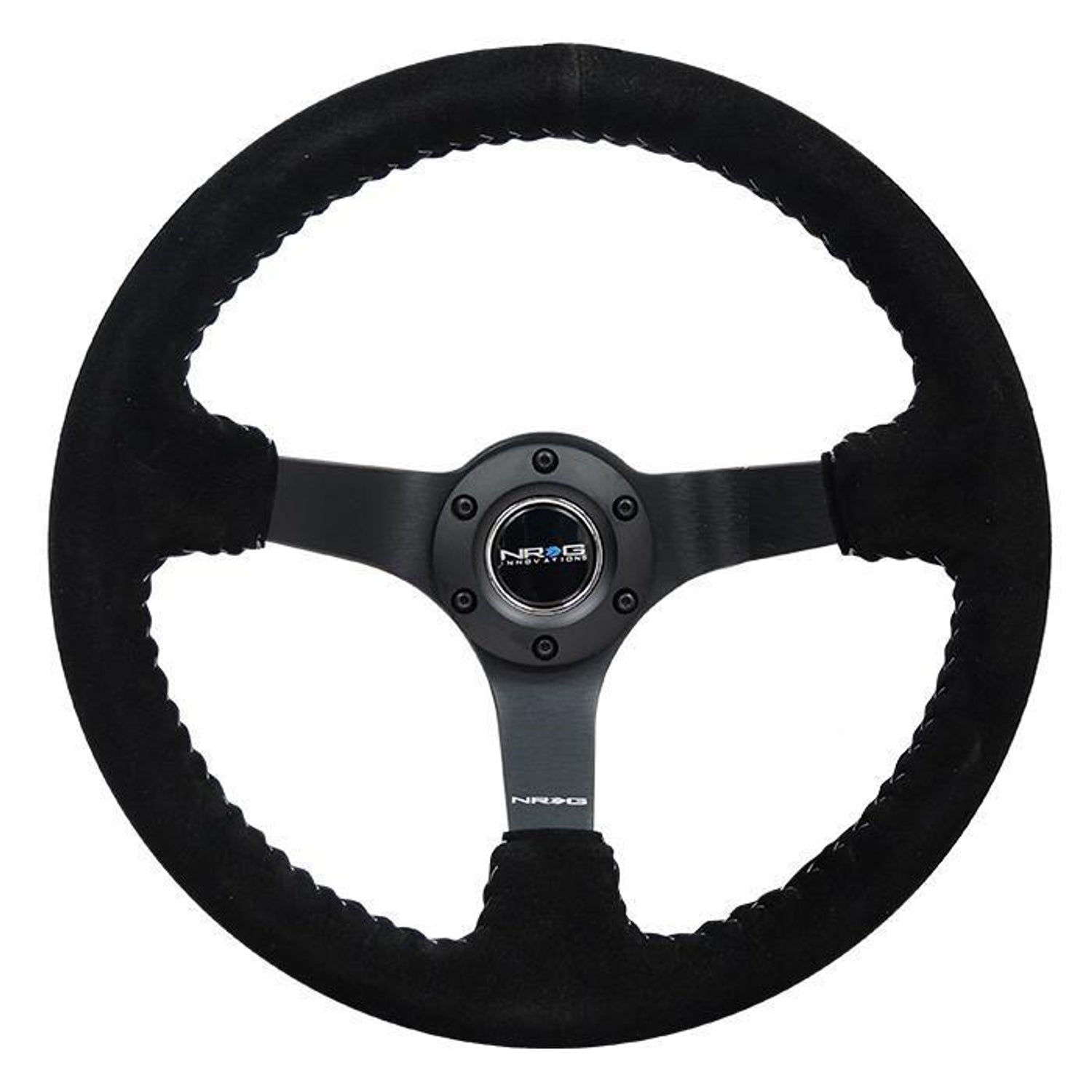 350mm 3 in. Deep Dish Suede Grip Steering Wheel<br>Universal