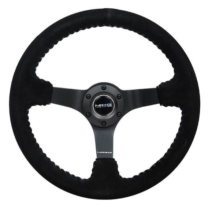 350mm 3 in. Deep Dish Suede Grip Steering Wheel<br>Universal