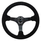 350mm 3 in. Deep Dish Suede Grip Steering Wheel<br>Universal