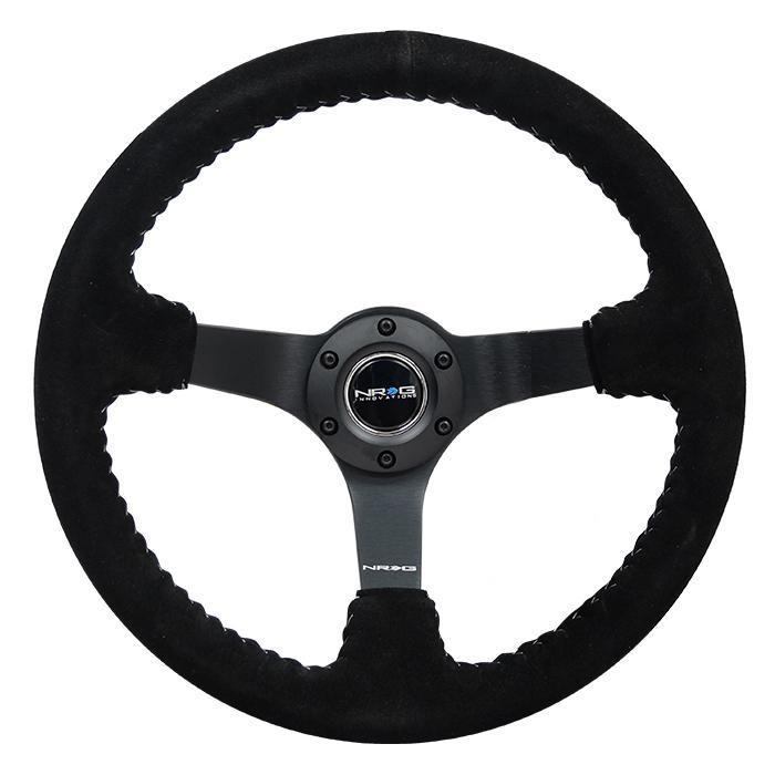 350mm 3 in. Deep Dish Suede Grip Steering Wheel<br>Universal