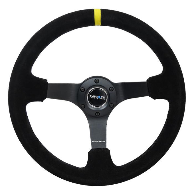 350mm 3 in. Deep Dish Suede Grip Steering Wheel<br>Universal