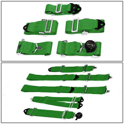 Seat Belt - 2Width - 6-Point - w/Cam Lock Buckle - NRG-SBH-6PCGN - 5