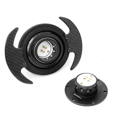 Quick Release Steering Wheel Hubs - Gen 3.0 - w/Carbon Fiber Handle - NRG-SRK-650BK-CF - 6