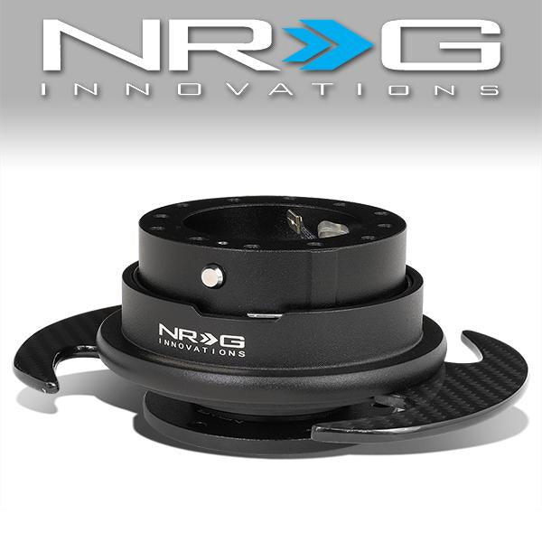 Quick Release Steering Wheel Hubs - Gen 3.0 - w/Carbon Fiber Handle - NRG-SRK-650BK-CF - 1