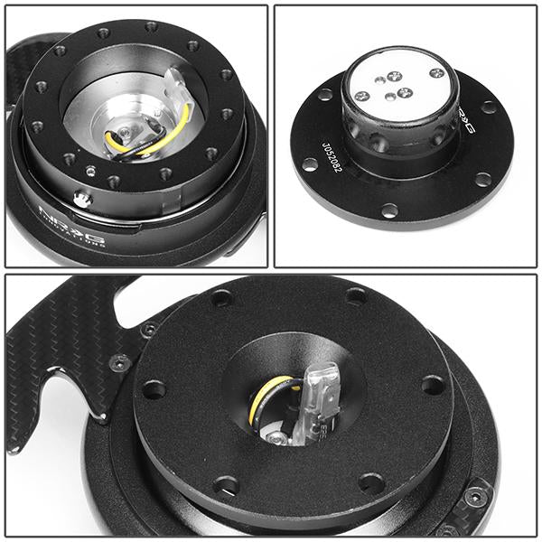 Gen 4.0 Steering Wheel Quick Release Adapter w/Carbon Fiber Hnadle <br>Universal