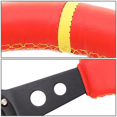 Nrg Innovations - 350mm Steering Wheel - 3Deep Dish - Red Leather Grip - 3