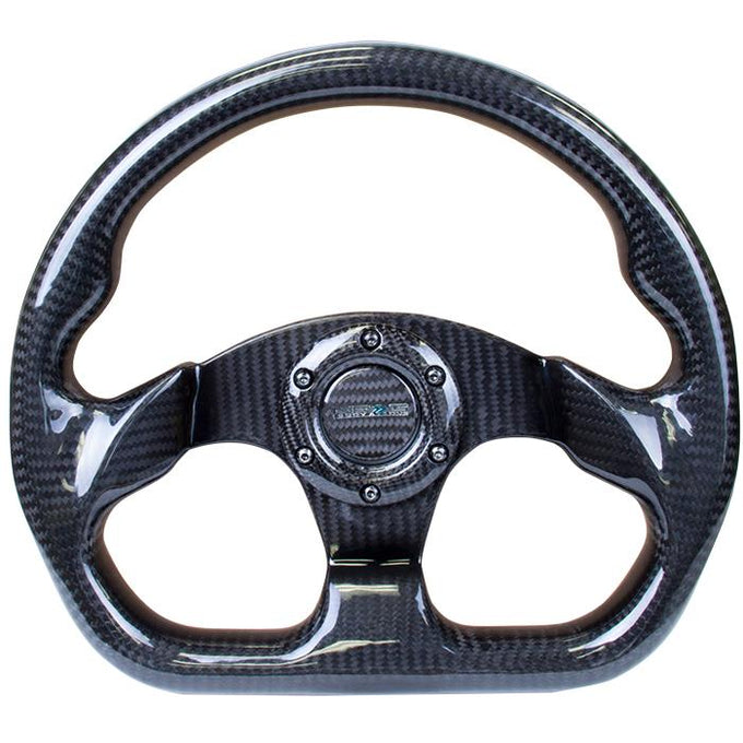 320mm Flat Bottom Carbon Fiber Steering Wheel<br>Universal
