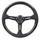 350mm 1.5 in. Deep Dish Carbon Fiber+Leather Grip Steering Wheel<br>Universal