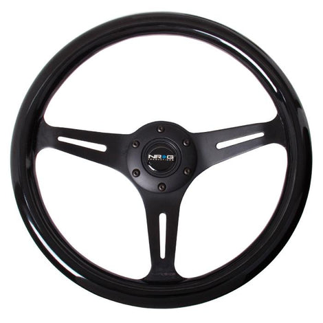 350mm Classic Black Grain Grip Steering Wheel<br>Universal