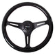 350mm Classic Black Grain Grip Steering Wheel<br>Universal