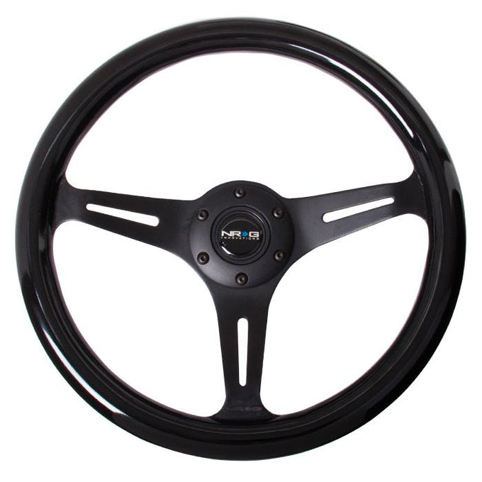 350mm Classic Black Grain Grip Steering Wheel<br>Universal