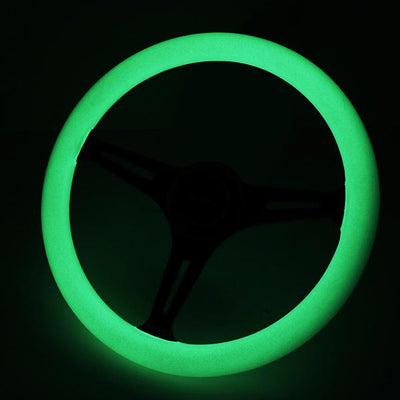 Nrg Innovations - 350mm Steering Wheel - 2Deep Dish - Glow In Dark Wood Grip - 3