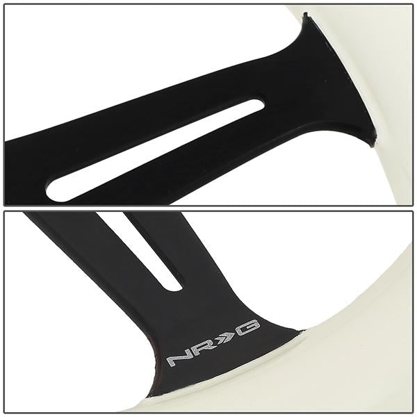Nrg Innovations - 350mm Steering Wheel - 2Deep Dish - Glow In Dark Wood Grip - 4