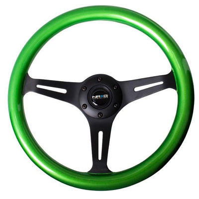350mm Classic Green Wood Grain Grip Steering Wheel<br>Universal