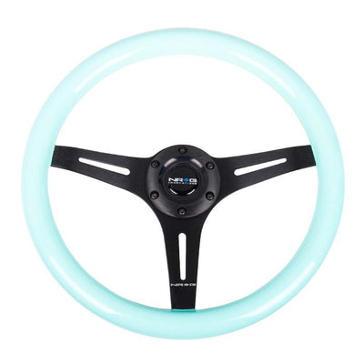 350mm Classic Minty Fresh Wood Grain Grip Steering Wheel<br>Universal