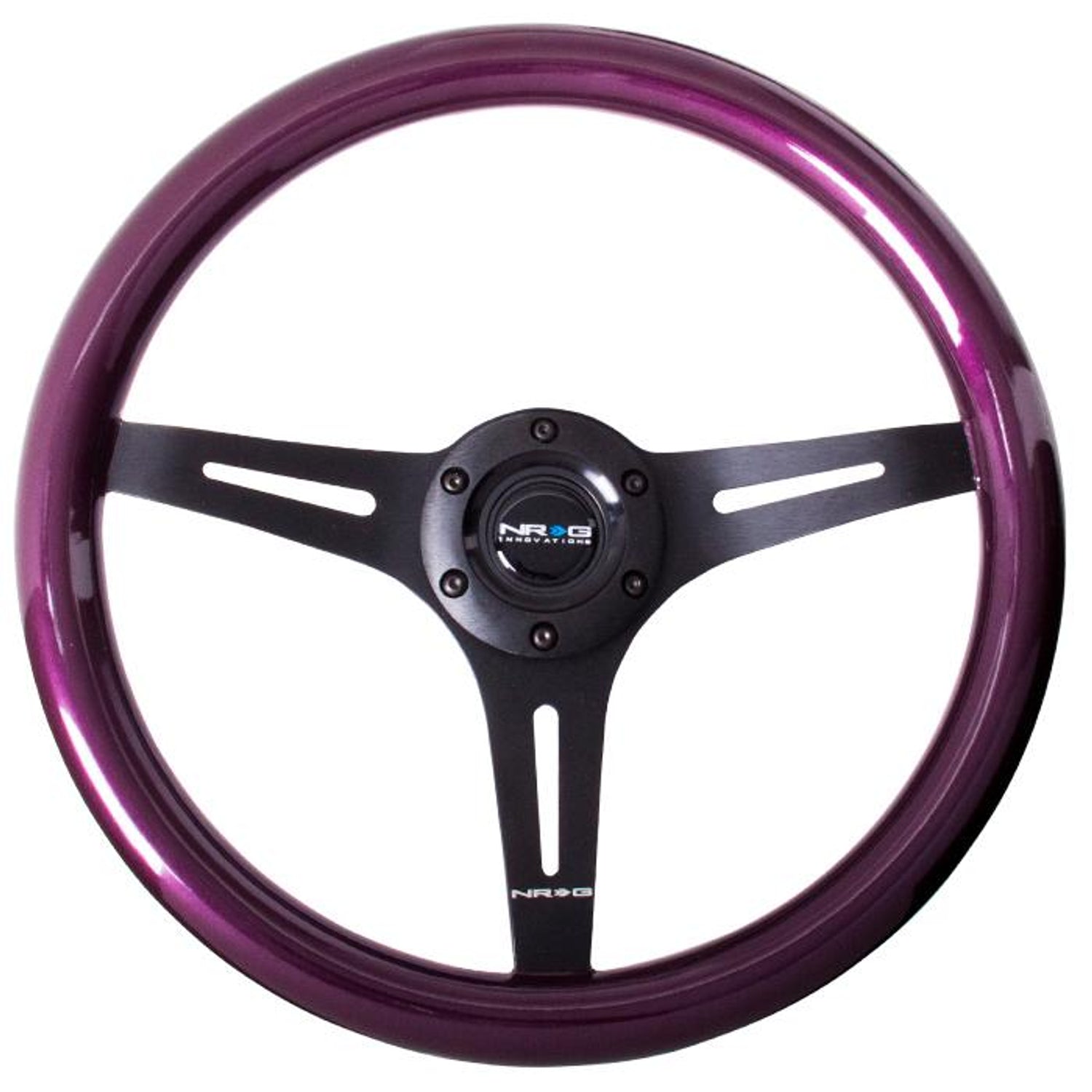 350mm Classic Purple Wood Grain Grip Steering Wheel<br>Universal