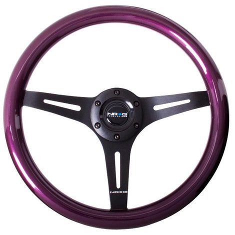 350mm Classic Purple Wood Grain Grip Steering Wheel<br>Universal