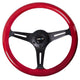 350mm Classic Red Wood Grain Grip Steering Wheel<br>Universal
