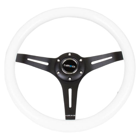 350mm Classic White Wood Grain Grip Steering Wheel<br>Universal