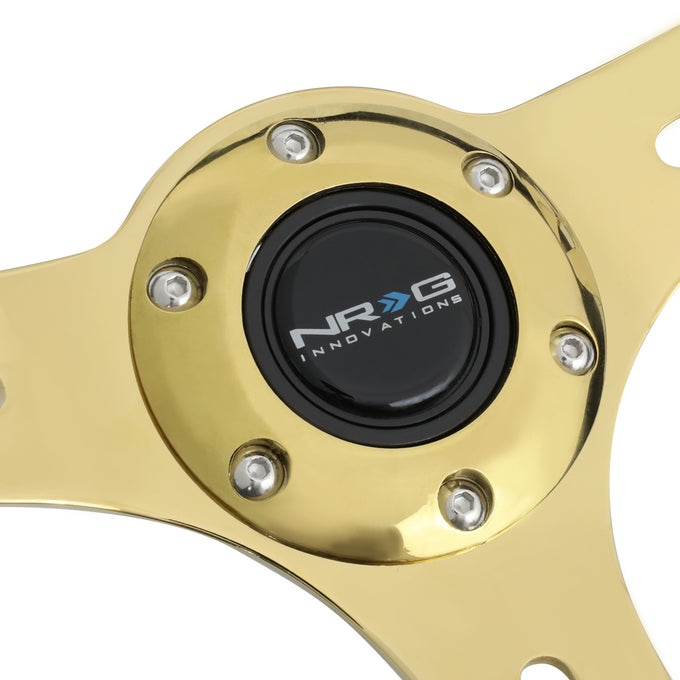 NRG Innovations - Steering Wheel - W/Horn Button - 350mm - Black Wood - 2