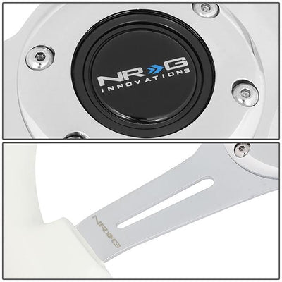 Nrg Innovations - 350mm Steering Wheel - 2Deep Dish - Glow In Dark Wood Grip - 4