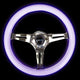 350mm Luminor White Wood Grain Steering Wheel Purple Glow<br>Universal