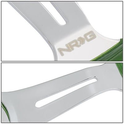Nrg Innovations - 350mm Steering Wheel - 2Deep Dish - Green Colored Wood Grip - 4