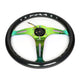 NRG Innovations - Steering Wheel - 350mm Diameter - Neo Chrome Spoke Chameleon Sparkle Wood - W Horn - 5