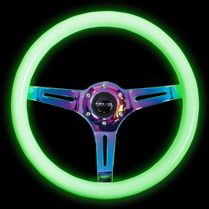 350mm Luminor Wood Grain Neochrome Spoke Steering Wheel<br>Universal