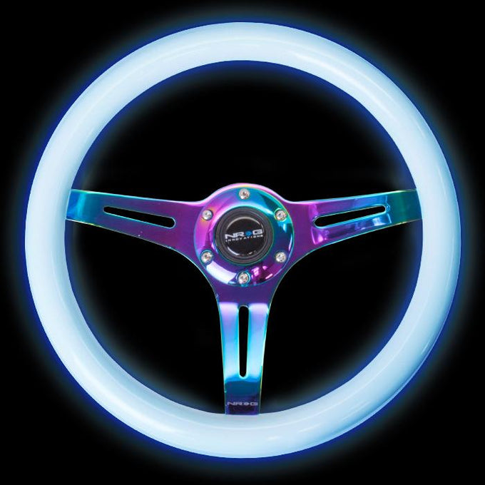 350mm Luminor Wood Grain Neochrome Spoke Steering Wheel<br>Universal