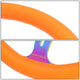 NRG Innovations - Steering Wheel - 350mm - W/Horn Button - Neon Orange Wood Grain Neo Chrome Spoke - 3