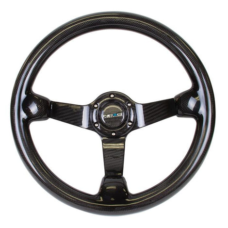 350mm 3 in. Deep Dish Carbon Fiber Steering Wheel<br>Universal
