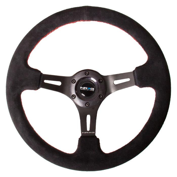 350mm 3 in. Deep Dish Leather Grip Steering Wheel<br>Universal