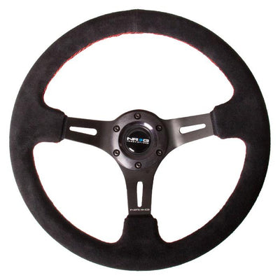 350mm 3 in. Deep Dish Leather Grip Steering Wheel<br>Universal