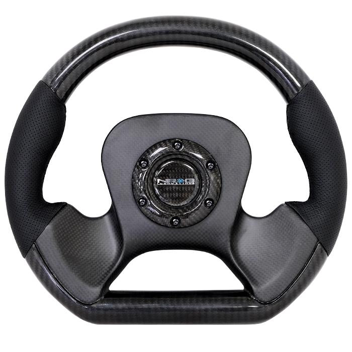 320mm Carbon Fiber Steering Wheel Leather Accent<br>Universal