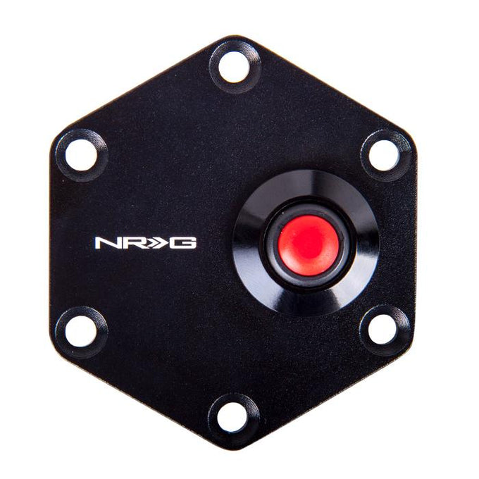 Hexagonal Style Steering Wheel Horn Plate w/Button<br>Universal
